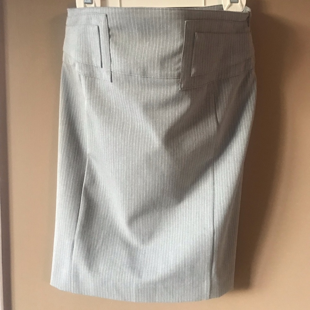 Express light grey pinstripes skirt